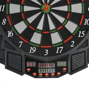 Elektronische Dartscheibe Dartboard Dart-set mit Tür LED Anzeige Soundeffekte