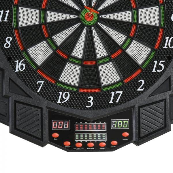 Elektronische Dartscheibe Dartboard Dart-set mit Tür LED Anzeige Soundeffekte