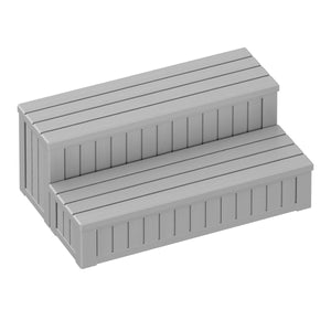 Whirlpool Treppe mit Staufach grau