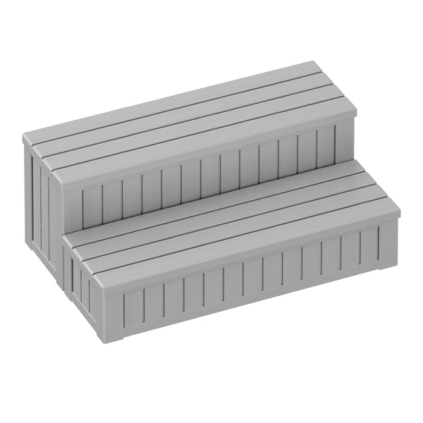 Whirlpool Treppe mit Staufach grau