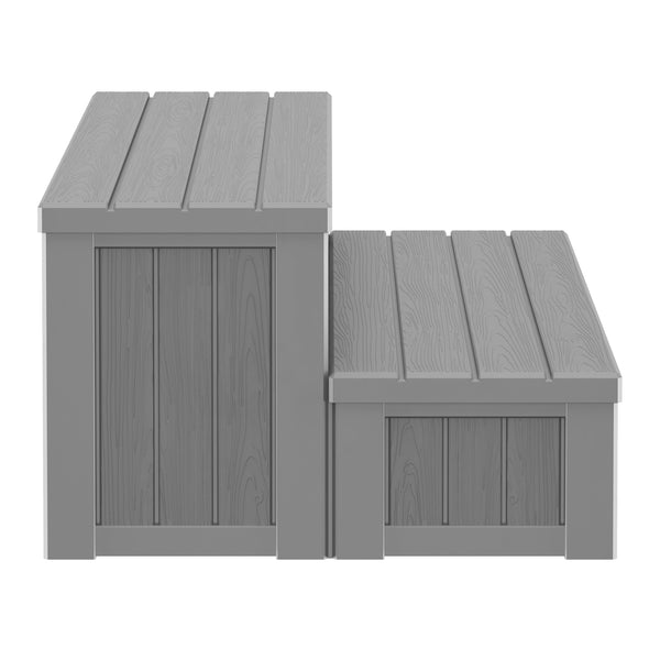Whirlpool Treppe mit Staufach grau