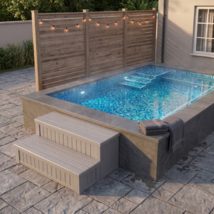 Whirlpool Treppe mit Staufach grau