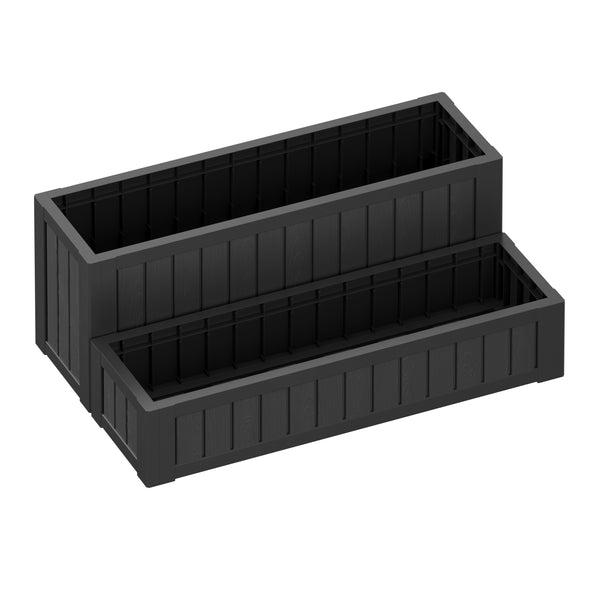 Whirlpool Treppe mit Staufach schwarz