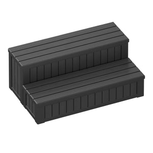 Whirlpool Treppe mit Staufach schwarz