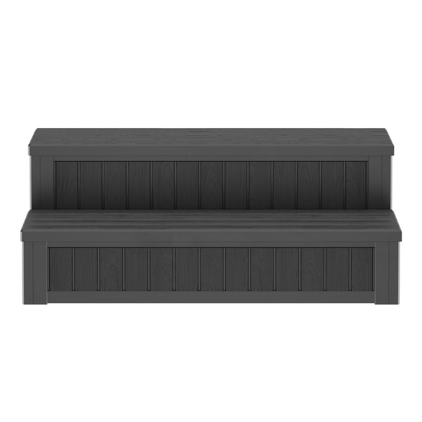 Whirlpool Treppe mit Staufach schwarz