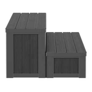 Whirlpool Treppe mit Staufach schwarz