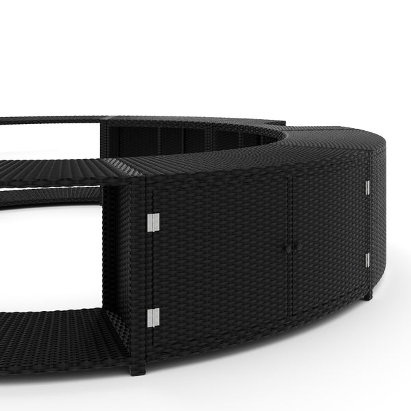 Whirlpool surround rattan HEAVEN black
