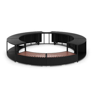 Whirlpool surround rattan HEAVEN black