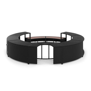 Whirlpool surround rattan HEAVEN black