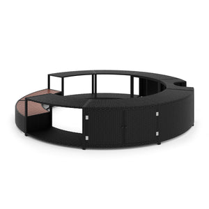 Whirlpool surround rattan HEAVEN black