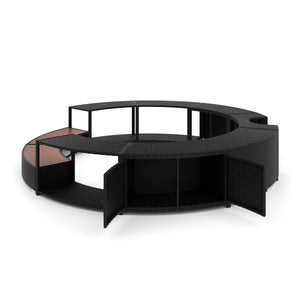 Whirlpool surround rattan HEAVEN black