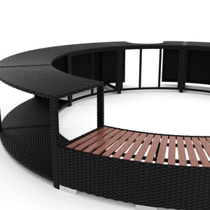 Whirlpool surround rattan HEAVEN black