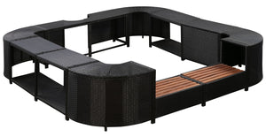 Rivestimento in rattan per vasca idromassaggio, quadrato 