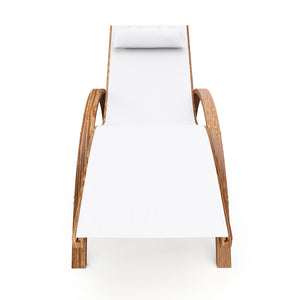 Gartenliege SOLE aus Holz weiss