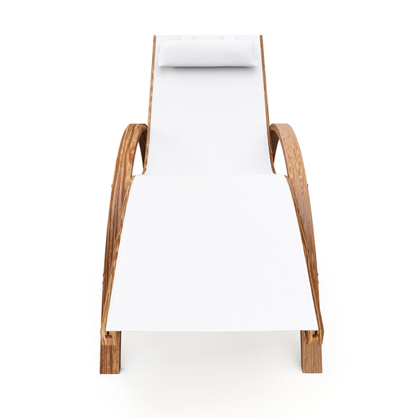 Gartenliege SOLE aus Holz weiss