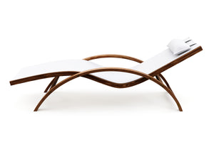 Gartenliege SOLE aus Holz weiss