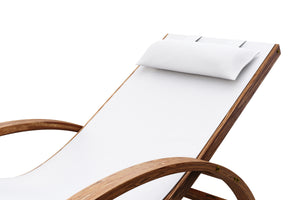 Gartenliege SOLE aus Holz weiss