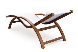 Gartenliege SOLE aus Holz weiss