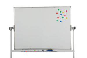 Whiteboard freistehend doppelseitig 120 x 90 cm