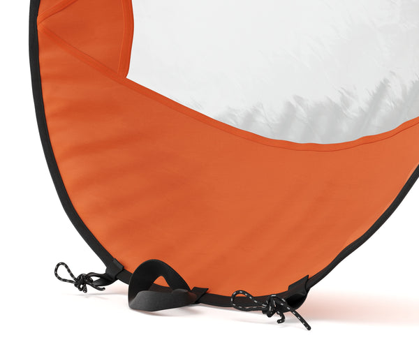 vela a vento arancione per SUP e kayak
