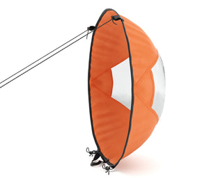 vela a vento arancione per SUP e kayak