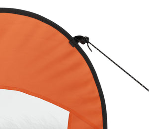vela a vento arancione per SUP e kayak
