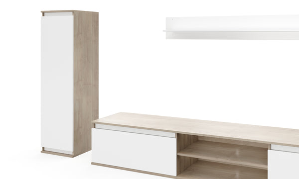 Wohnwand IVAN weiss/braun