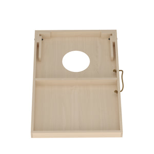 Wurfspiel Holz Cornhole Spiel Set 90 x 60 cm 11-teilig natur/blau/rot
