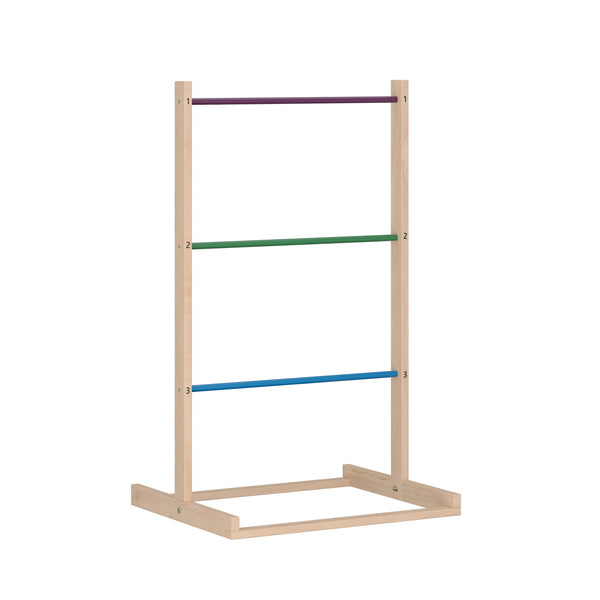 Wurfspiel Holz Leitergolf mit 6 Bola-Wurfkugeln 60 x 50 x 100 cm natur/bunt