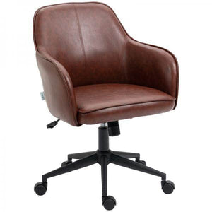 Bürostuhl, höhenverstellbar, Drehfunktion, 58,5 cm x 62 cm x 91 cm, Braun