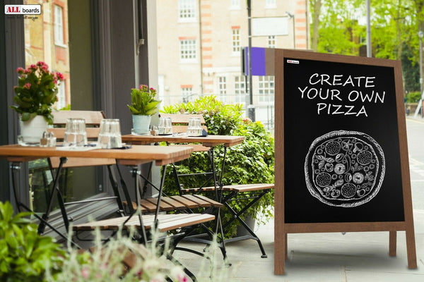 Pannello pubblicitario XL A-board 118x61cm lavagna
