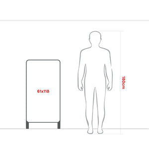 Pannello pubblicitario XL A-board 118x61cm lavagna