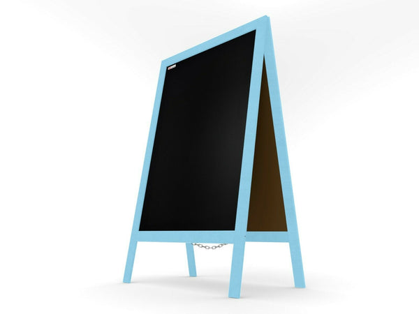 Pannello pubblicitario XL A-board 118x61cm blu lavagna