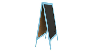 Pannello pubblicitario XL A-board 118x61cm blu lavagna