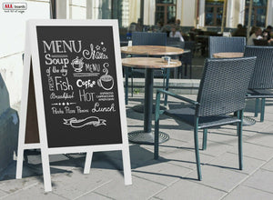 Pannello pubblicitario XL A-board 118x61cm grigio lavagna
