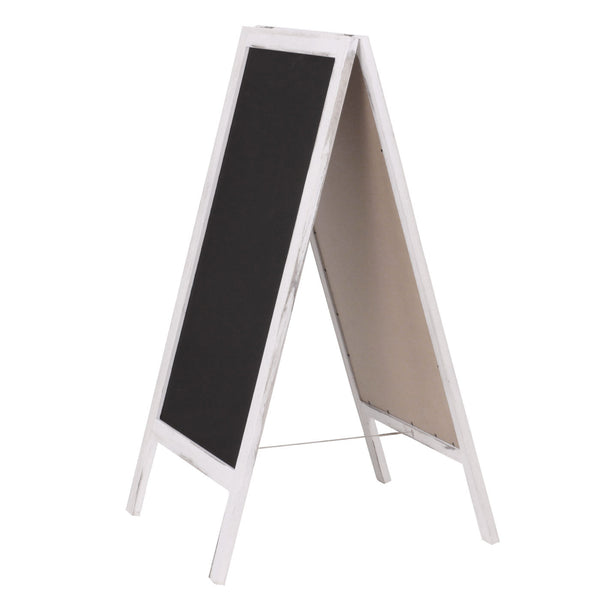 XL Werbetafel 2 Schreibflächen klappbar ~ shabby weiss