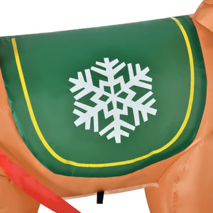XXL LED-Weihnachtsmann 319cm mit Schlitten und Rentieren