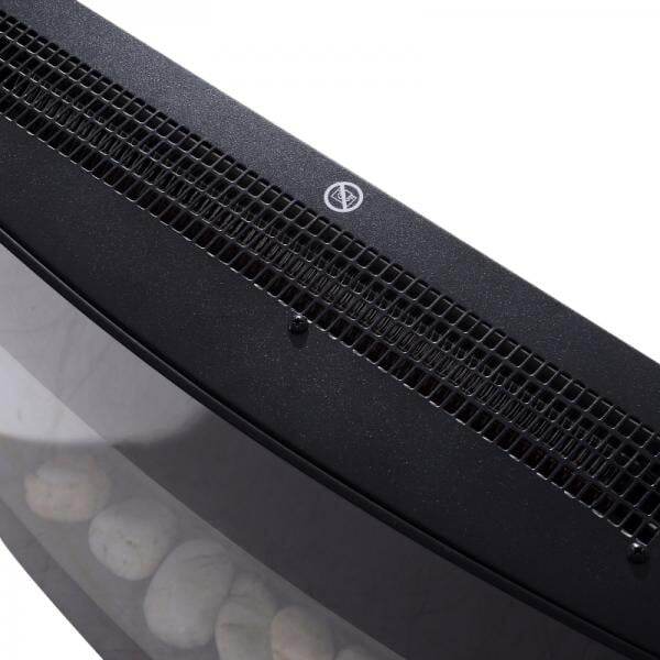 Elektrokamin Wandkamin 1800 Watt LED Fernbedienung Schwarz