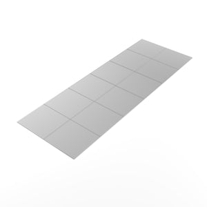Faltbare Yogamatte grau 173 x 61 x 0.4 cm