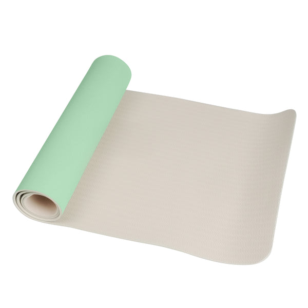 Yogamatte mit Tasche mint/beige 181 x 61 x 0.6 cm