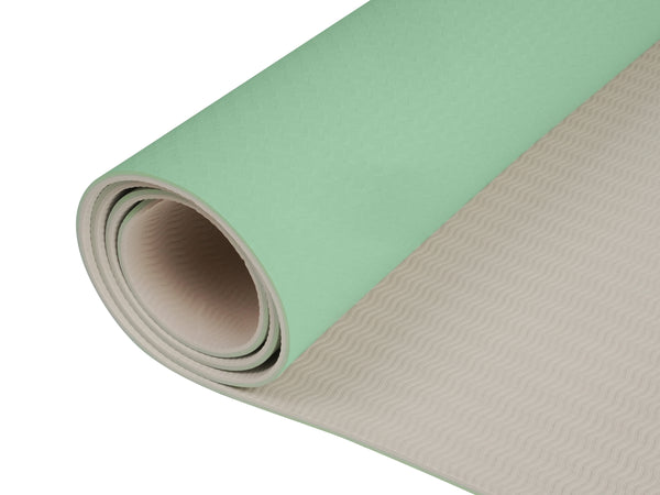 Yogamatte mit Tasche mint/beige 181 x 61 x 0.6 cm