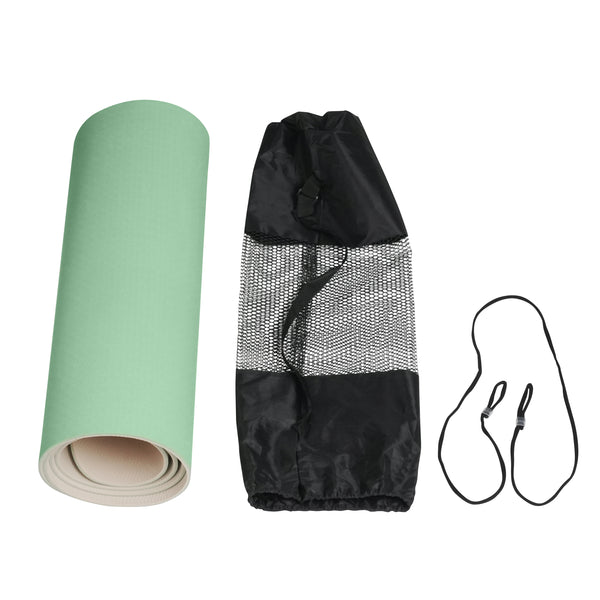 Yogamatte mit Tasche mint/beige 181 x 61 x 0.6 cm