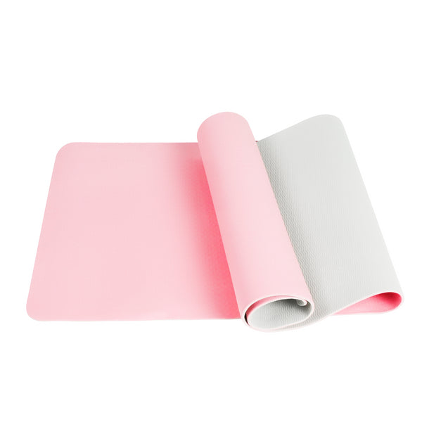 Yogamatte mit Tasche rosa/grau 181 x 61 x 0.6 cm