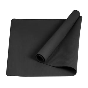 Yogamatte mit Tasche schwarz 183 x 122 x 0.6 cm