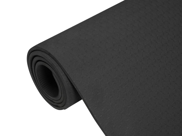 Yogamatte mit Tasche schwarz 183 x 122 x 0.6 cm