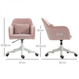 Bürostuhl mit Vibrationsfunktion USB-Schrittstelle Massagefunktion Lendenkissen höhenverstellbar Rosa