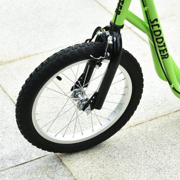 Kinderroller Scooter Tretroller Cityroller Kickscooter Kickboard mit Luftreifen 16 Zoll Grün