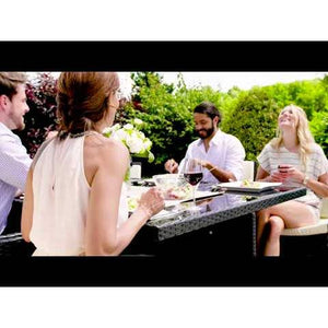 Aluminium Rattan Sitzgruppe New York 6+4+1, natur