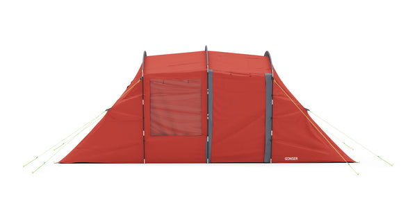 Tenda per 4 persone, rosso/antracite