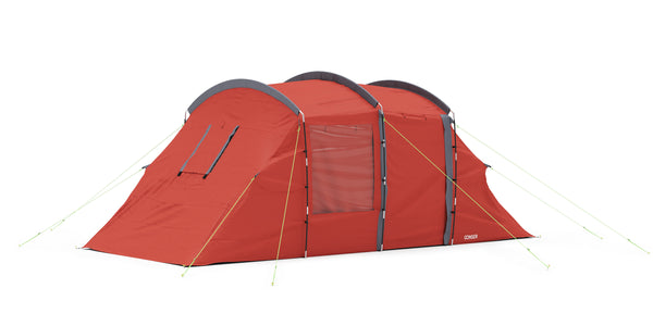 Tenda per 4 persone, rosso/antracite